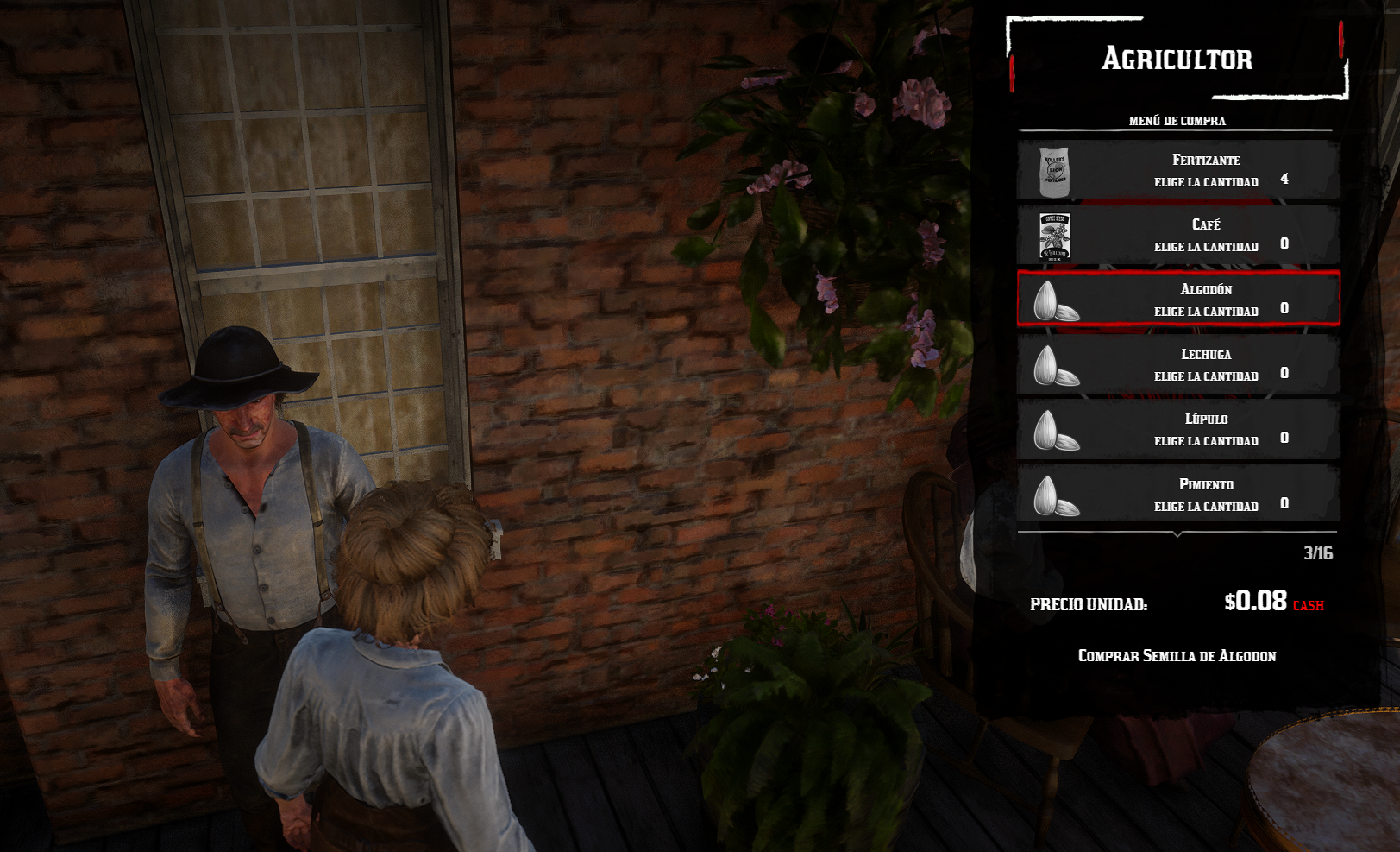 Menú Semillas y Fertilizante